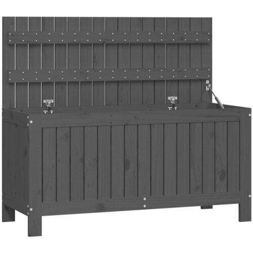 vidaXL Vrtna škatla siva 108x42,5x54 cm trdna borovina, (20709493) Cene