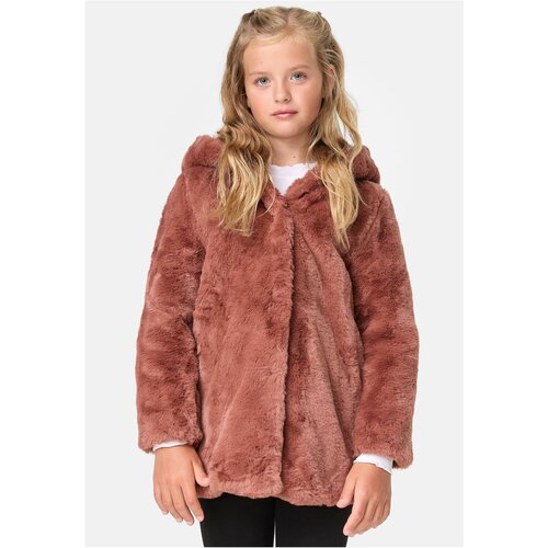 Urban Classics Kids teddy girl's hooded darkrose coat Slike