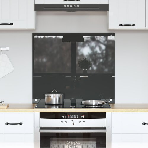 VidaXL Kuhinjski backsplash Temno siva Kaljeno steklo 70 x 60 x 0.6 cm Slike