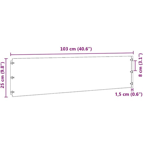  Rubovi travnjaka 20 kom 25x103 cm nehrđajući čelik Slike