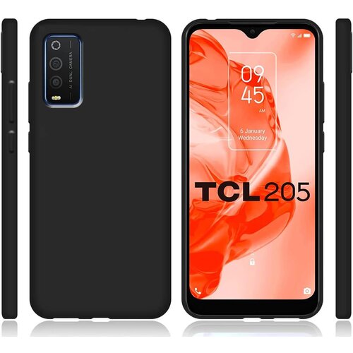 NIKCORP Za&amp;scaron;čitni komplet za TCL 205, prozoren in črn silikonski ovitek ter 2x kaljeno za&amp;scaron;čitno steklo za zaslon, TPU etui, (5000139128) Slike