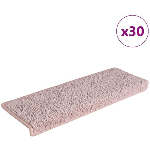 vidaXL Preproge za stopnice 30 kosov 65x21x4 cm bela in roza Cene
