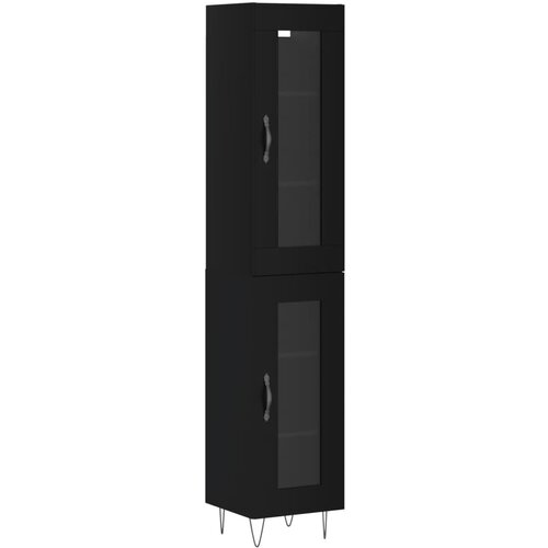 Maison Chic Visoka omara - Komoda - Predalnik črna 34,5x34x180 cm inženirski les, (21718712) Slike
