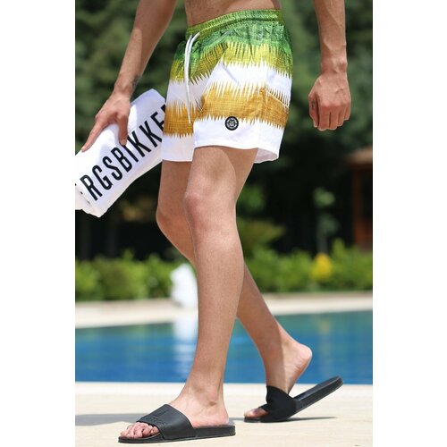 Madmext Swim Shorts - Green - Color block Slike