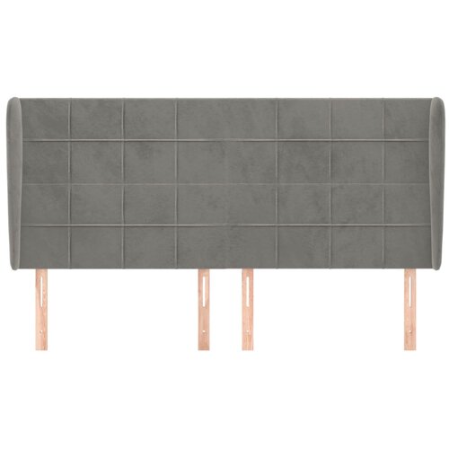  Uzglavlje s u&amp;scaron;ima svjetlosivo 163x23x118/128 cm obar&amp;scaron;unasti Slike