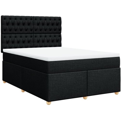 Maison Chic Box spring postelja - Vzmetna postelja z vzmetnico črna 160x200 cm blago SL24254, (21880117) Cene