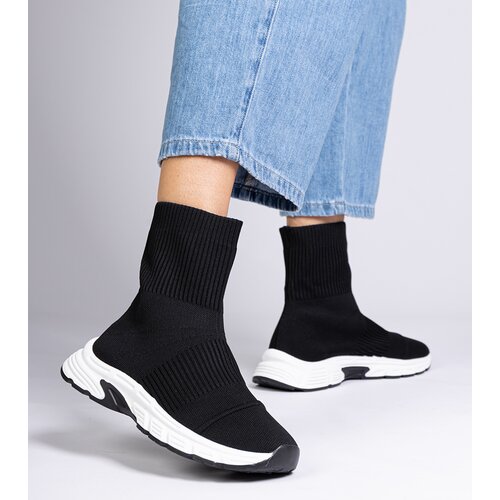 D/CEO marka niezdefiniowana Black sporty sneaker boots with a sock-like upper Narny Cene