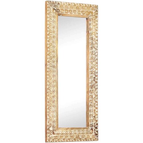 vidaXL Ručno izrezbareno ogledalo 110 x 50 x 2,6 cm masivno drvo manga Cene