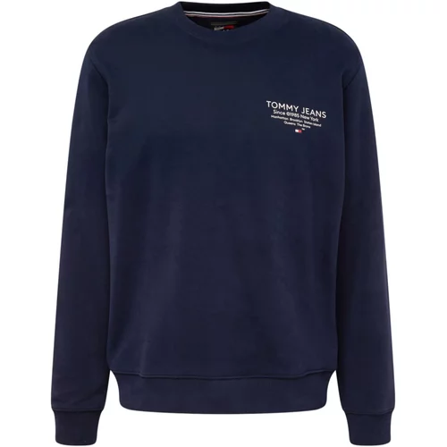 Tommy Jeans Sweater majica 'ESSENTIAL' mornarsko plava / bijela