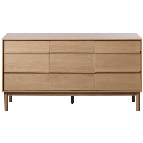 Unique Furniture Niska komoda u dekoru hrasta u prirodnoj boji 75x140 cm Ponza – Cijene