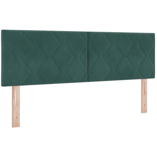  Krevet od pjene s madracem i LED-om Tamnozelena 160 x 200 cm - Tamnozelena 160 x 200 cm Dizajn s rombovima Slike