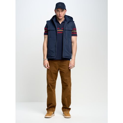 Big Star Man&amp;#039;s Vest Outerwear 130367 403 Navy Blue Slike