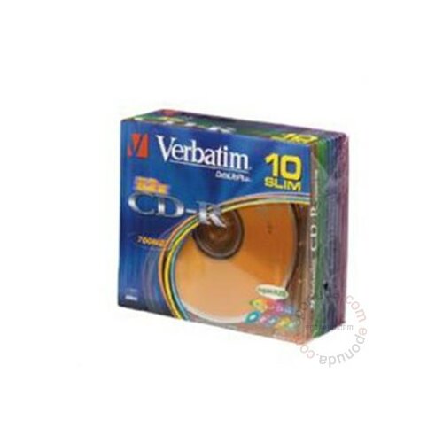 Verbatim CD-R 700 MB 52x Slim Box 023942433477 disk Slike