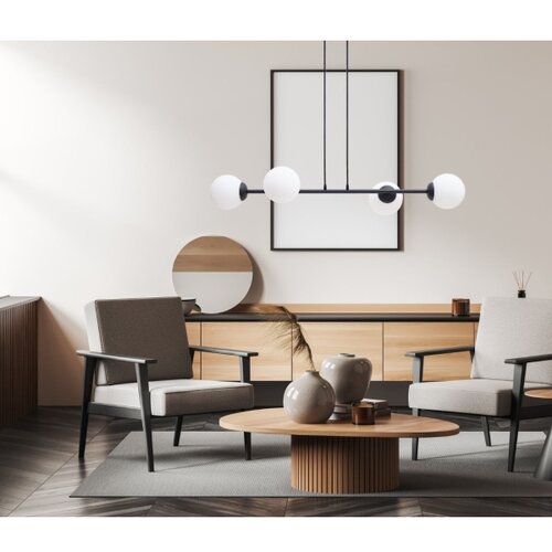  Visilica na sajli FIRA 4xE27/60W/230V crni Slike