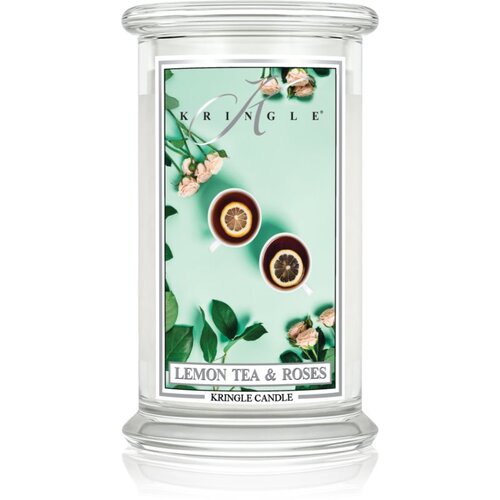 Kringle Candle Classic Lemon Tea &amp;amp; Roses mirisna svijeća 623 g Slike