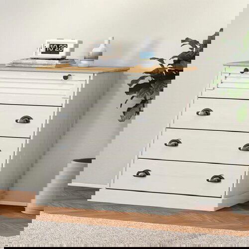 vidaXL predalnik vigo bel 80x40x76 cm trdna borovina Cene