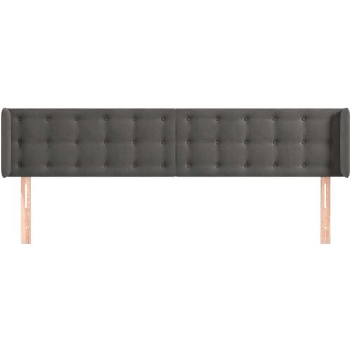  Uzglavlje s u&amp;scaron;ima tamnosivi 163x16x78/88 cm bar&amp;scaron;unasti Slike