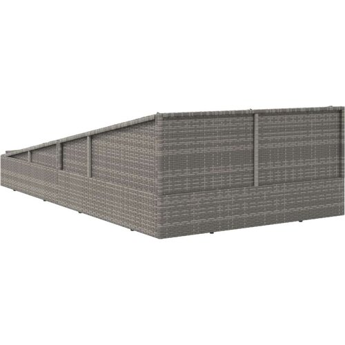 VidaXL Vrtni krevet sivi 110x200 cm od poliratana Slike