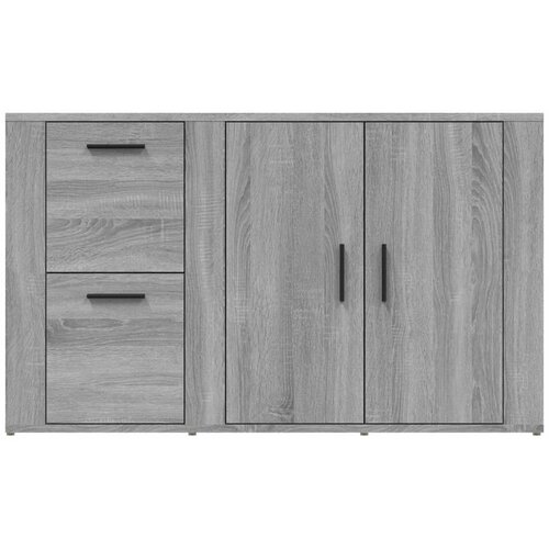  Komoda sivog hrasta sonome 100x33x59,5 cm od konstruiranog drva Slike