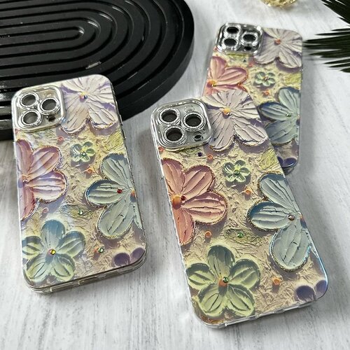  Maska za iPhone 15 Pro Painting Flower zelena Cene