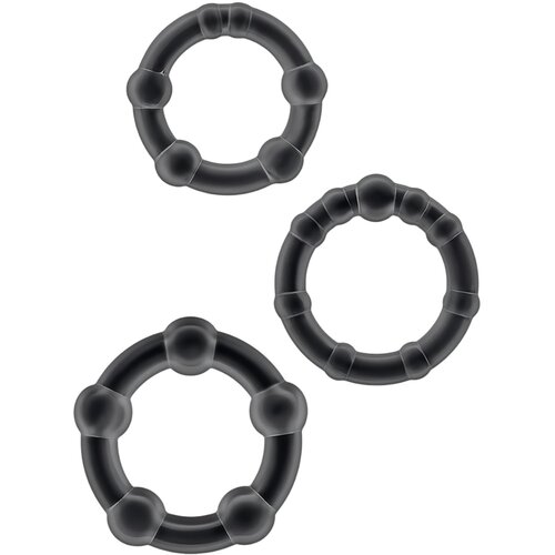 Stay Hard - set prstena za penis (crni) Cijene