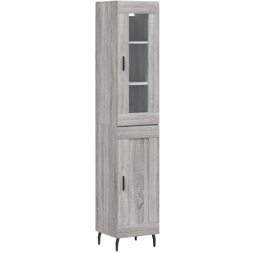 Maison Chic Visoka omara - Komoda - Predalnik siva sonoma 34,5x34x180 cm inženirski les, (21722223) Cene