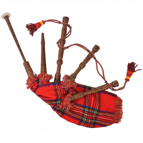 vidaXL Dječje škotske gajde Great Highland crvene Royal Stewart tartan