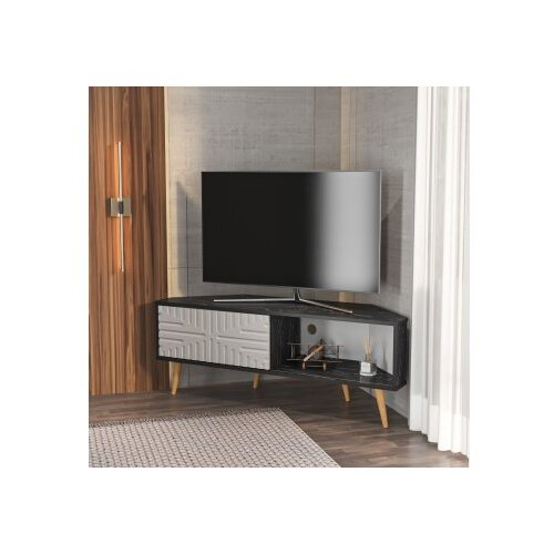 Hanah home tv polica mora black white Cene
