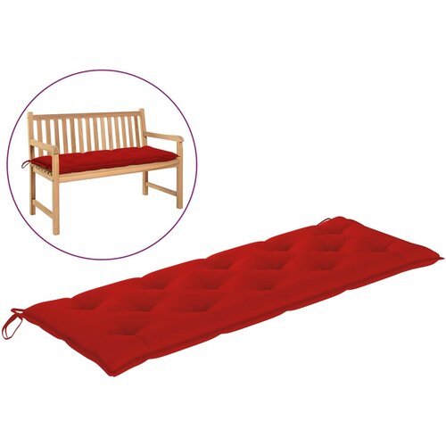 VidaXL Blazina za vrtno klop rdeča 150x50x7 cm blago Slike