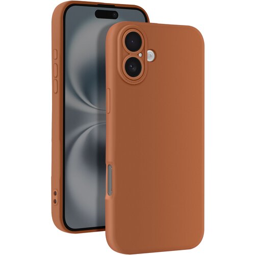 AVIZAR Ohišje za iPhone 16 Plus Silikonsko gladko zaščiteno ohišje za fotoaparat, Rjava, (5000012961) Cene