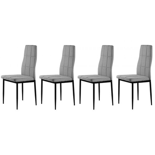 Modern Home Modernhome set od 4 stolice za dnevni boravak - sive Slike