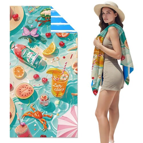 INF Adult Quick-Dry Microfiber Beach Towel &amp;ndash; Thick Double-Sided Fleece, 80x160cm, (5000235713) Slike