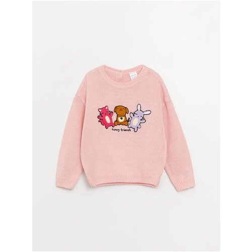 LC Waikiki LCW Baby Crew Neck Embroidered Long Sleeved Baby Girl Knitwear Sweater. Slike