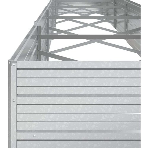 VidaXL Povi&amp;scaron;ena vrtna gredica 600 x 80 x 45 cm pocinčani čelik srebrna Slike
