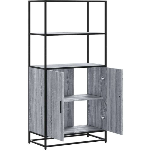VidaXL Visoka ploča siva Sonoma 68x35x139 cm Konstruirano drvo i metal Slike