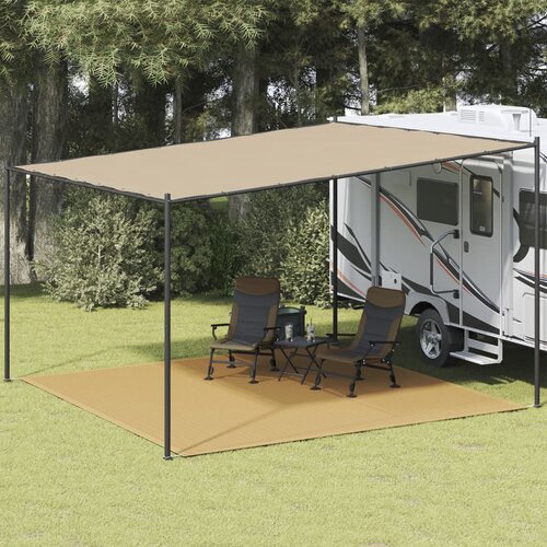 vidaXL Tepih za šator boja pijeska 400 x 400 cm HDPE Cene