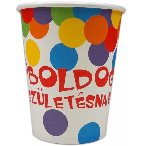  Vse najboljše! 6 kosov kartonskih kozarcev z napisom - 250 ml, model konfeti Cene