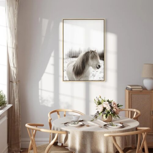  Slika - Horse Mane (1 Part) Vertical 60x90 U prirodnom drvenom okviru Slike