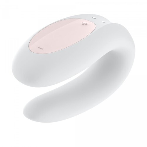 Satisfyer Double Joy Couples Vibrator- White Cene