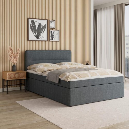 Bessagi Home Postelja Z Vzmetnico Marco, Sivomodra, 140x200 Slike