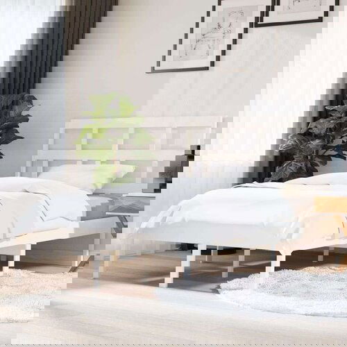  Posteljni okvir bel iz trdnega lesa 150x200 cm 5FT, (20788428) Slike