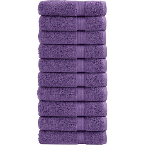 vidaXL Premium brisače 10 kos vijolična 70x140cm 600 g/m2 100 % bombaž Cene