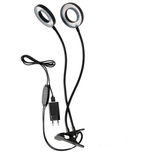 Fleksibilna LED prigu&amp;scaron;iva stolna lampa sa klipsom za uzgoj biljaka VITARO 2xLED/4W/230V crna Slike