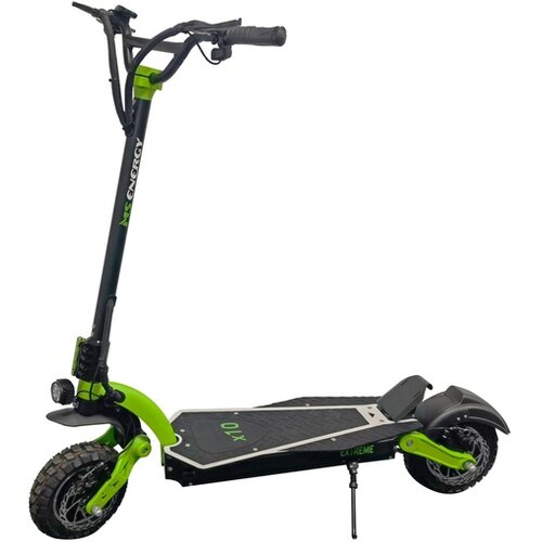 Ms energy električni trotinet X10 crno zeleni Slike