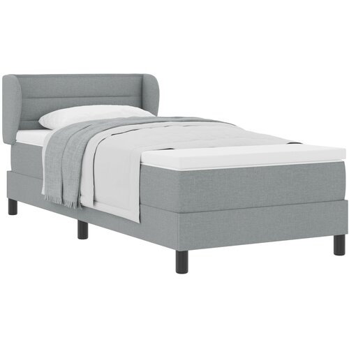 VidaXL Krevet s madracem svjetlosive boje 100x200 cm tkanina Slike