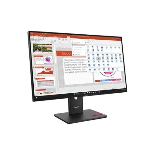 Lenovo ThinkVision T27-40 27-palčni IPS, razmerje 16:9, ločljivost 1920x1080, 100 MHz, 250 cd/m2, kontrast 1500:1, čas odziva 4 ms, 1&times; HDMI 1.4, 1&times; DisplayPort 1.2, 1&times; VGA, USB-hub, 99 % barvnega razpona sRGB, 3 leta garancije Cene