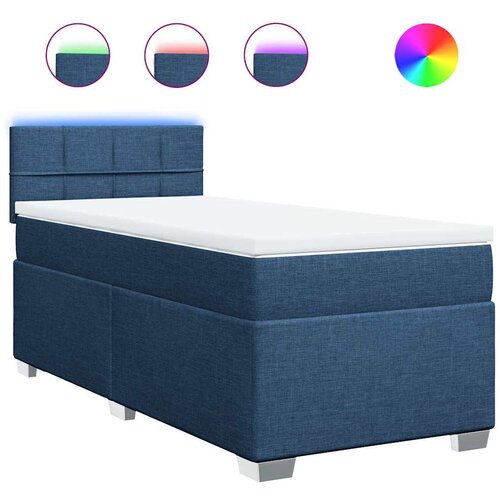 Maison Chic Box spring postelja - Vzmetna postelja z vzmetnico modra 80x200 cm blago SL10235, (21885673) Cene