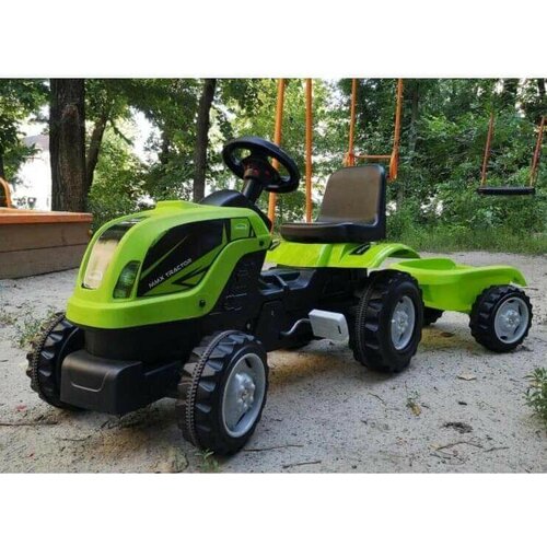Traktor na pedale MMX sa prikolicom - zeleni, model 956 Slike