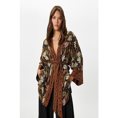 Koton Women's Brown Patterned Jacket Slike