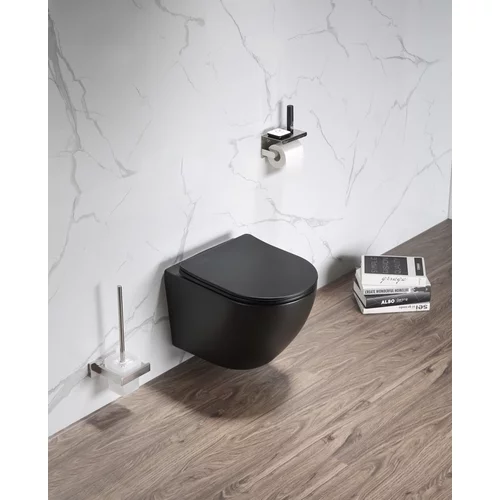 Belneo viseča brezrobna wc školjka z ultra tanko desko MS2342MB